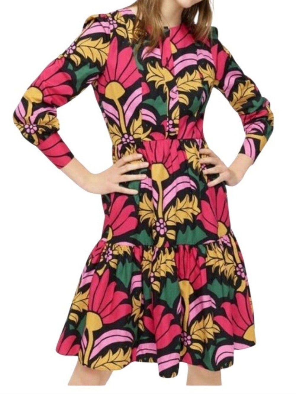 J. Crew Ratti Grandi Fiori tiered popover dress - 4.        G48